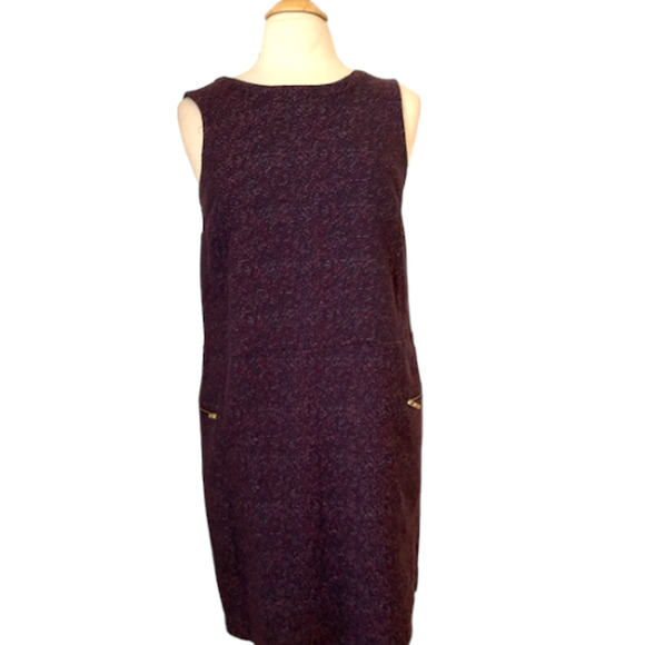 Dark Purple & Navy TWEED Shift Dress with POCKETS - Merona - Size M - Picture 6 of 13